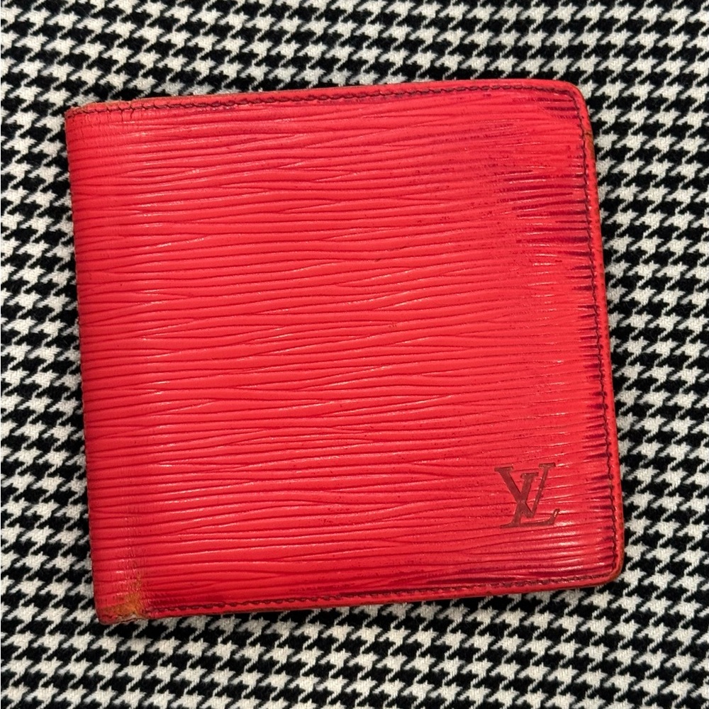 Louis Vuitton Authentic Epi Red Wallet